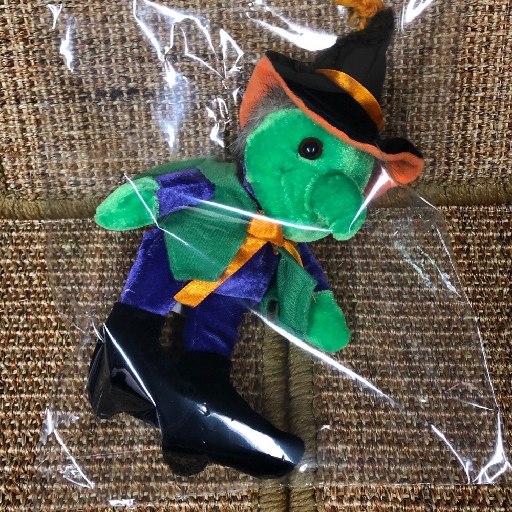 🧙‍♀️ SALE 8" Vintage Halloween Witch Plush Stuffed Animal Toy